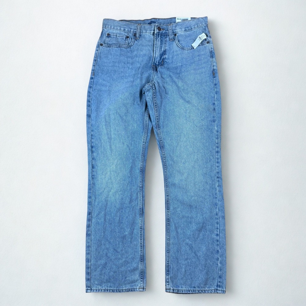 Old Navy Straight Leg Jeans Mens 32x30 Light Blue Denim Classic Casual Everyday